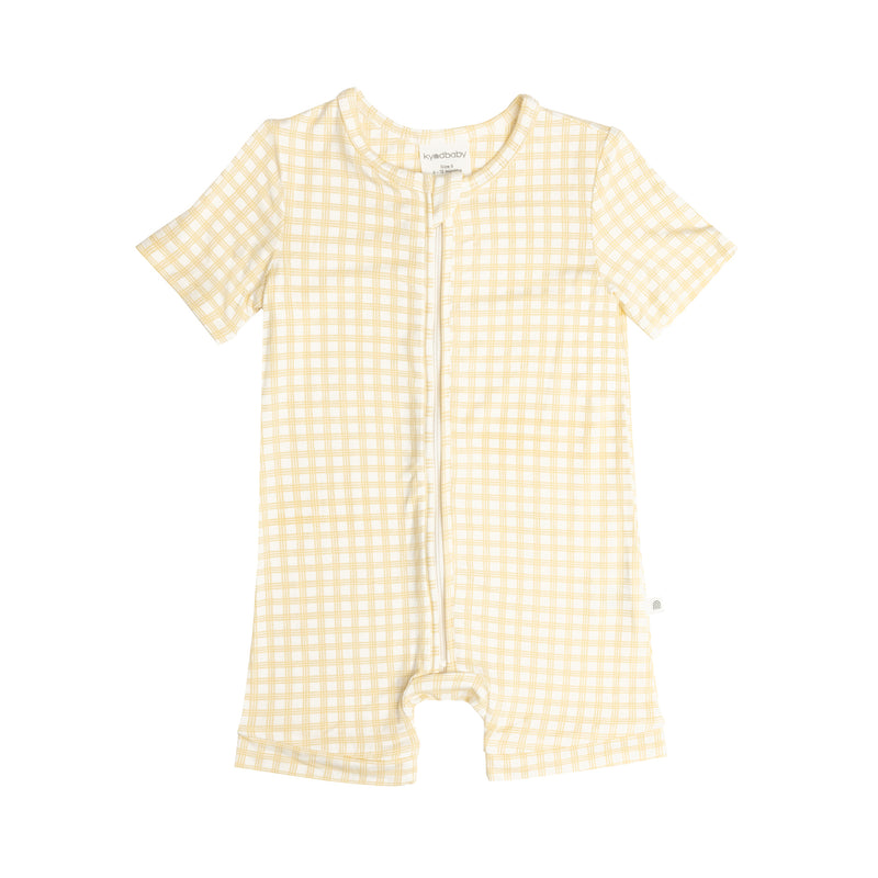 Day or Night Onesie Short Sleeve - Goldie Check