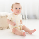 Day or Night Onesie Short Sleeve - Goldie Check