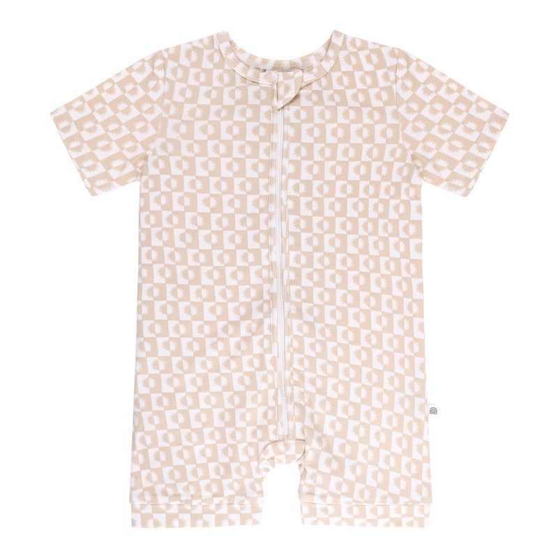Day or Night Onesie Short Sleeve - Neutral Sunrise