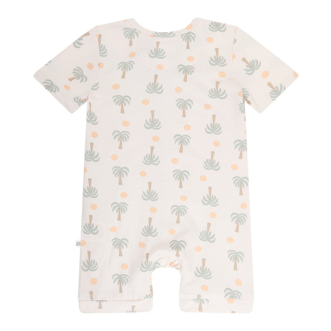 Day or Night Onesie Short Sleeve - Palm Sunset