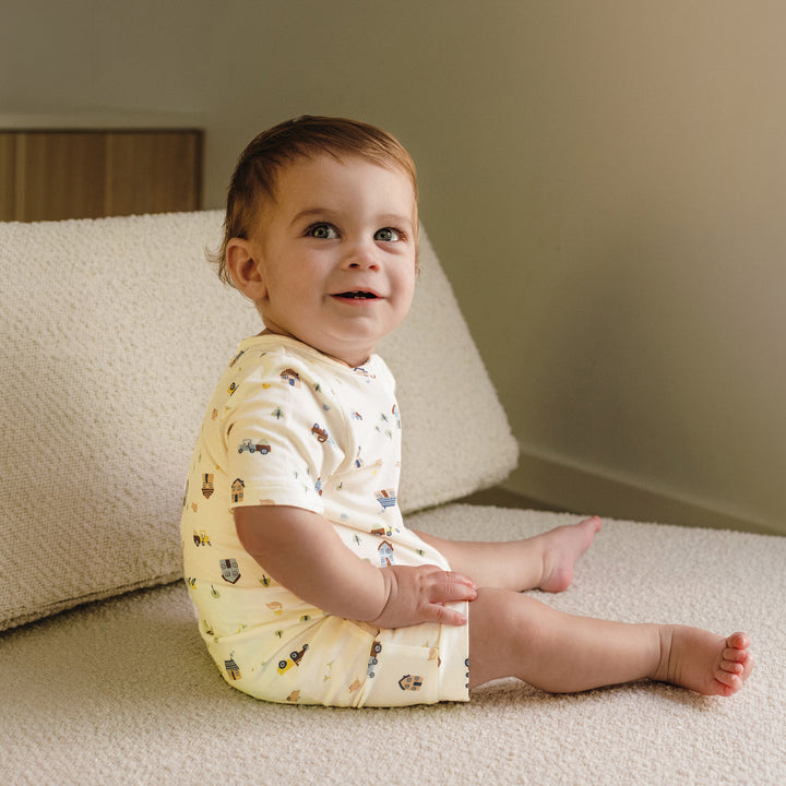 Day Or Night Onesie Short Sleeve - Pasture