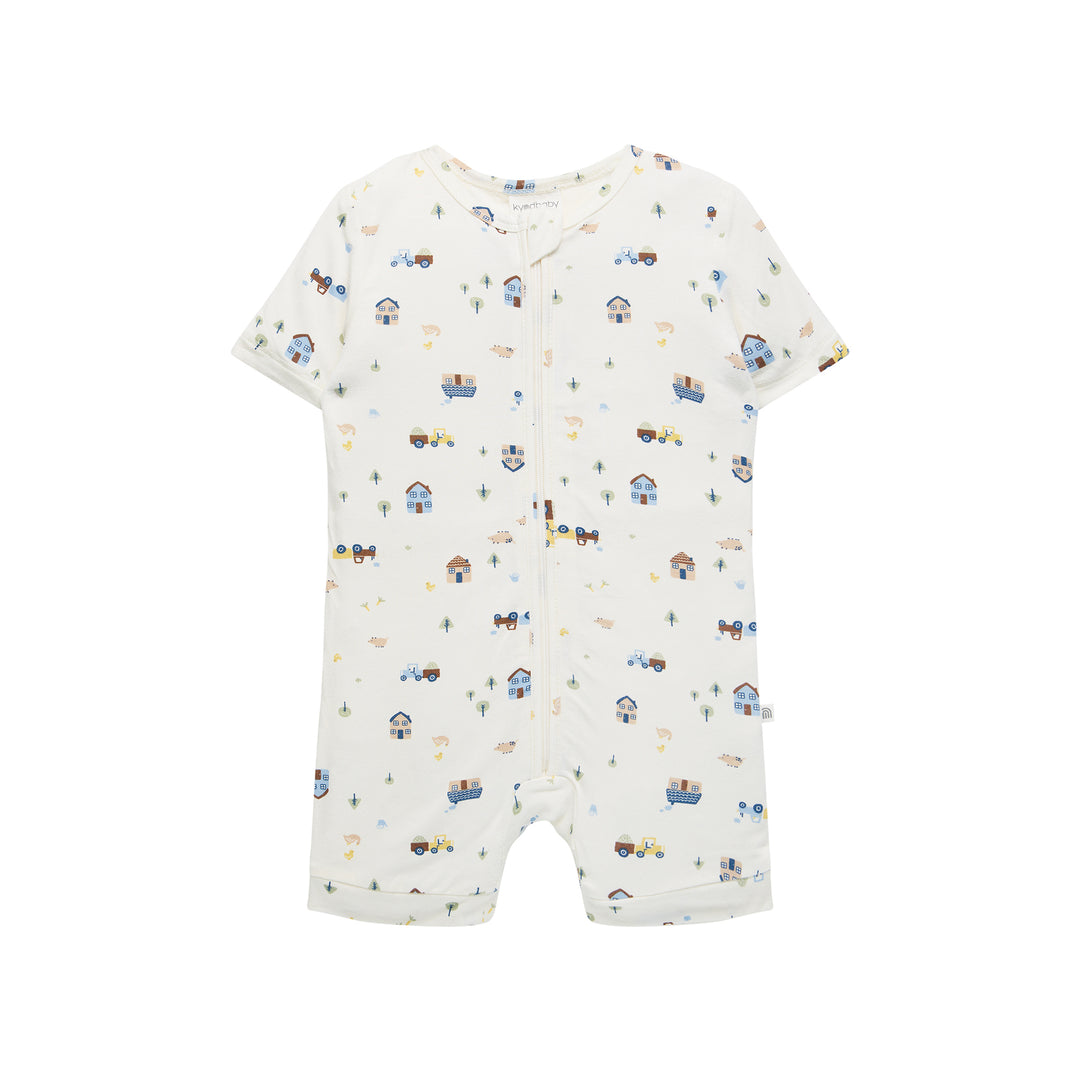 Day Or Night Onesie Short Sleeve - Pasture