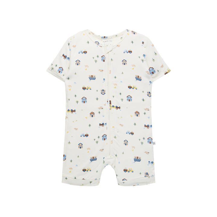 Day Or Night Onesie Short Sleeve - Pasture