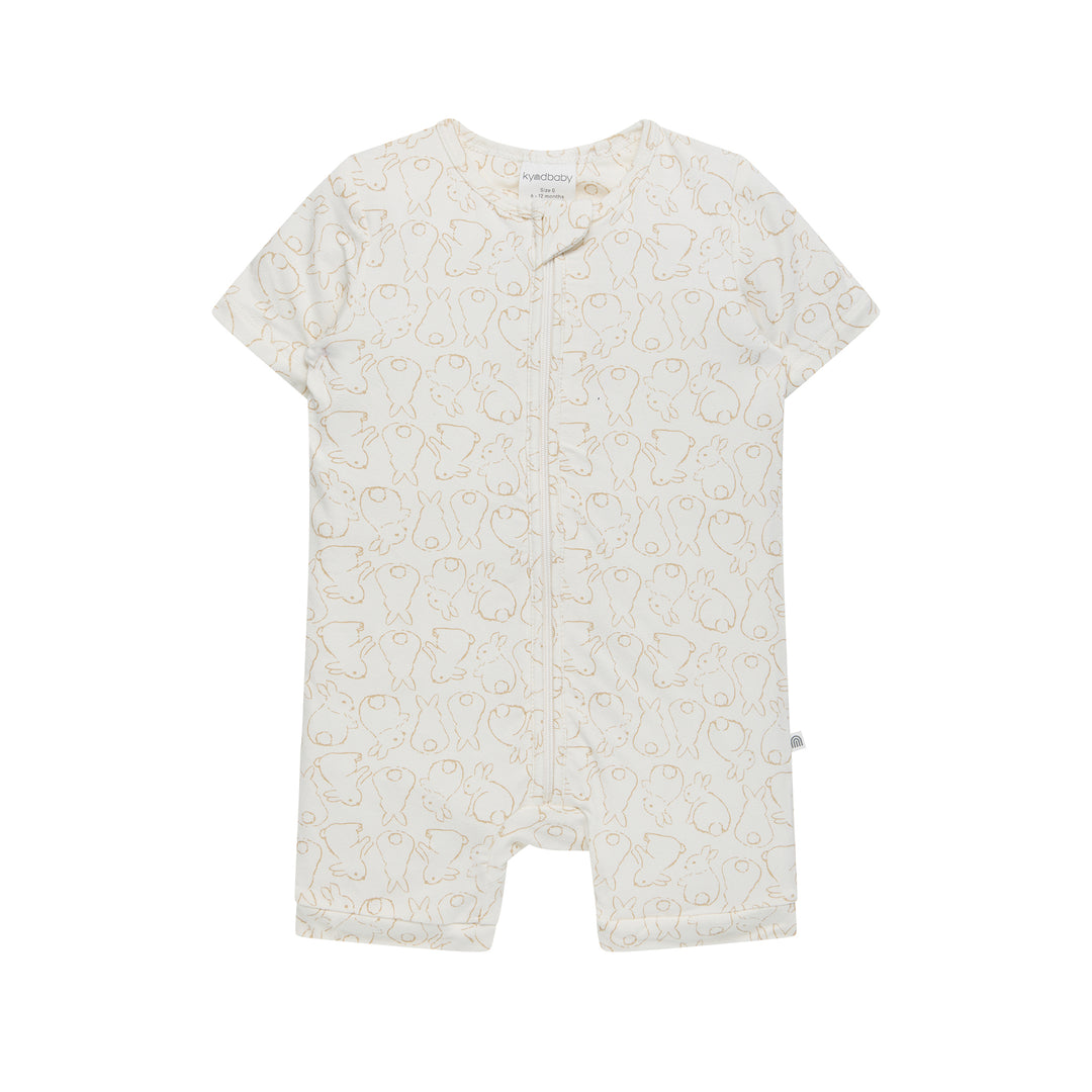 Day Or Night Onesie Short Sleeve - Rabbit