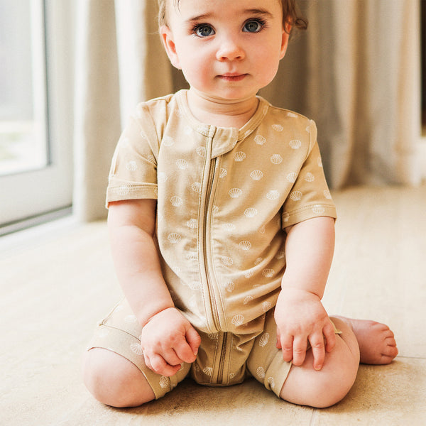 Day or Night Onesie Short Sleeve - Seashells