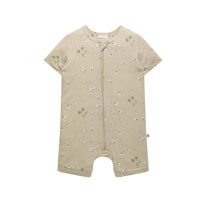 Day Or Night Onesie Short Sleeve - Sheep