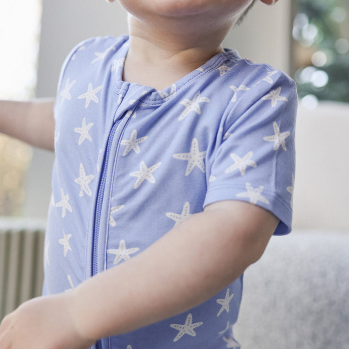Essential Short Sleeve Onesie - Star Fish Blue
