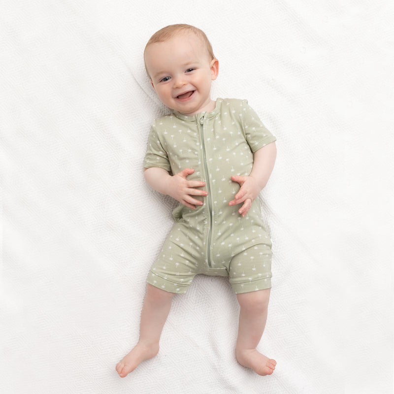 Day or Night Onsie Short Sleeve - Tiny Palm