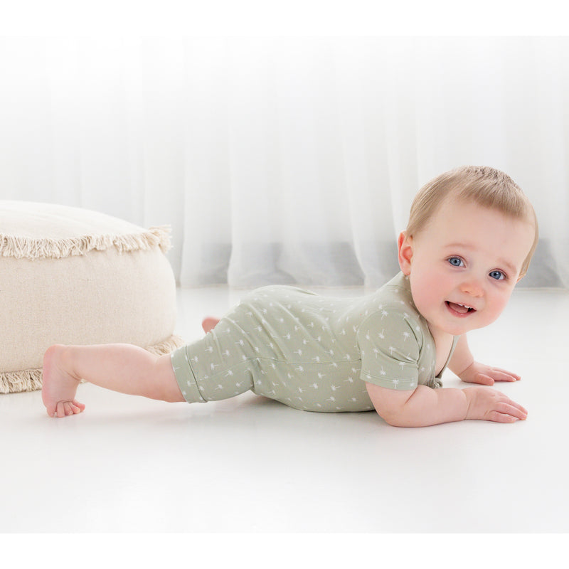 Day or Night Onsie Short Sleeve - Tiny Palm