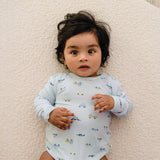 Comfy Bodysuit Long Sleeve - Blue Haze Cars