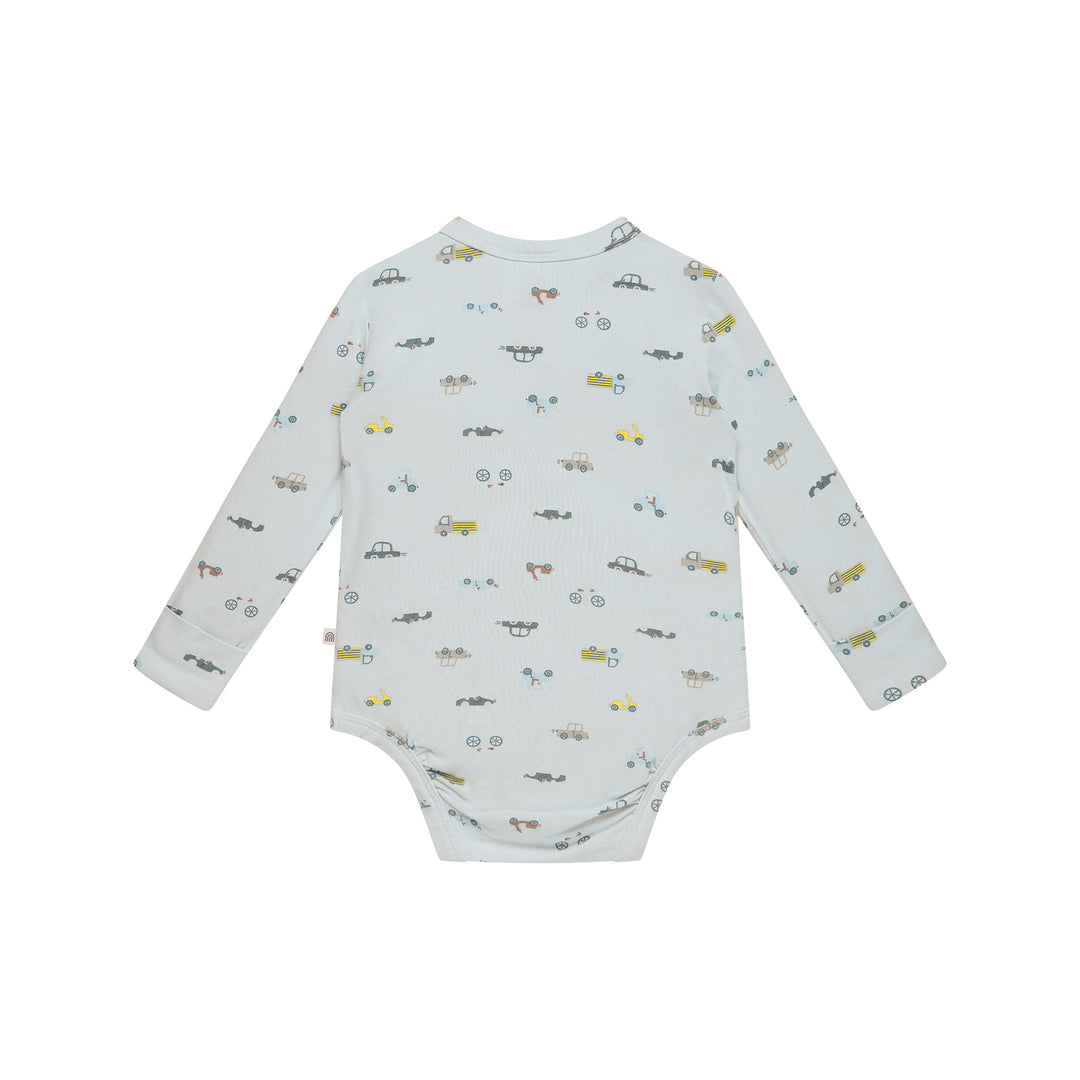 Comfy Bodysuit Long Sleeve - Blue Haze Cars