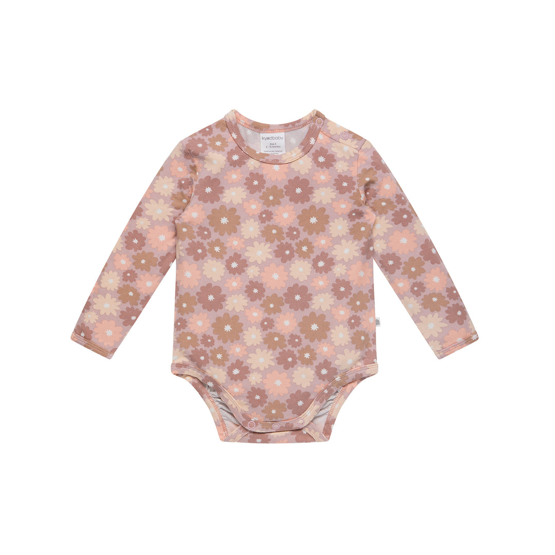 Comfy Bodysuit Long Sleeve - Bold Floral