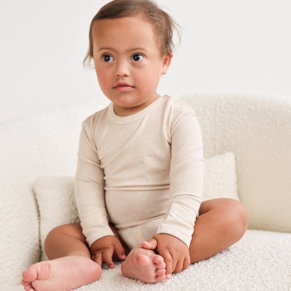 Comfy Bodysuit Long Sleeve - Neutral Sunrise
