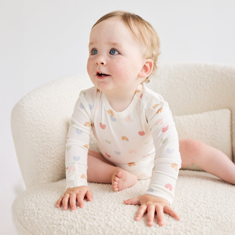 Comfy Bodysuit Long Sleeve - Over The Rainbow