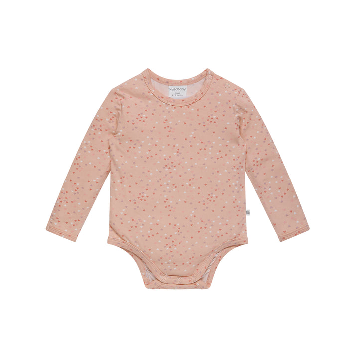 Comfy Bodysuit Long Sleeve - Pink Heart