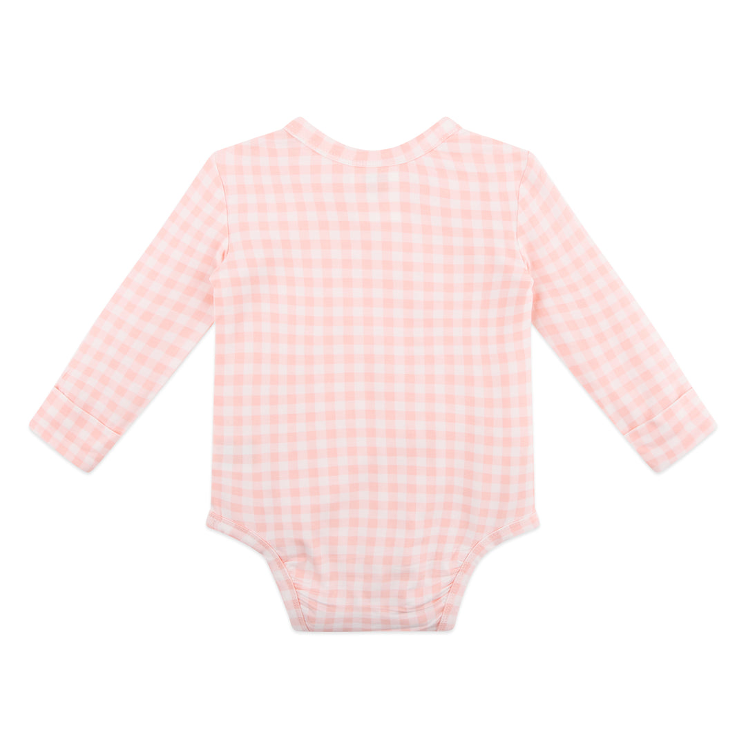 Comfy Bodysuit Long Sleeve - Petal Gingham