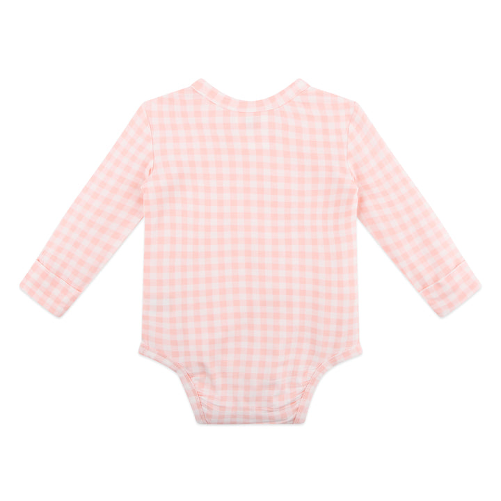 Comfy Bodysuit Long Sleeve - Petal Gingham