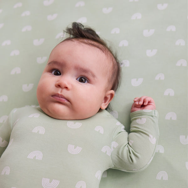 Comfy Bodysuit Long Sleeve - Sage Rainbow