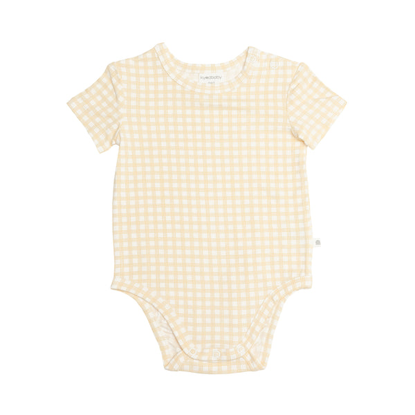 Comfy Bodysuit Short Sleeve - Goldie Check