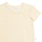 Comfy Bodysuit Short Sleeve - Goldie Check