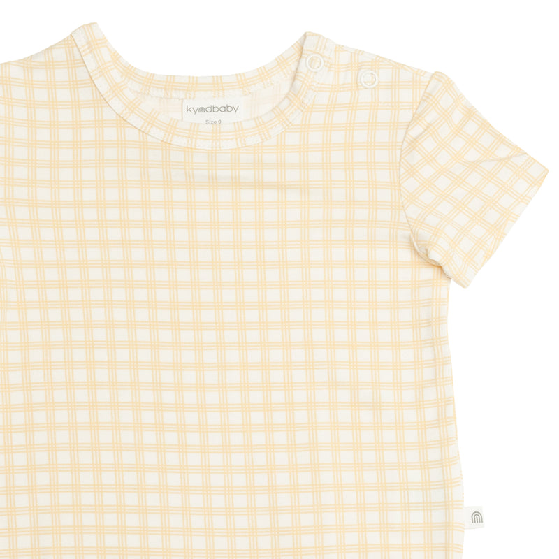 Comfy Bodysuit Short Sleeve - Goldie Check