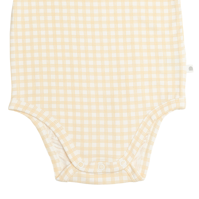 Comfy Bodysuit Short Sleeve - Goldie Check