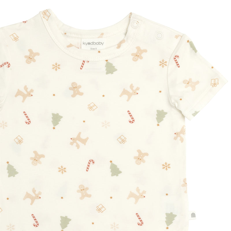 Comfy Bodysuit Short Sleeve - Jingle Bells