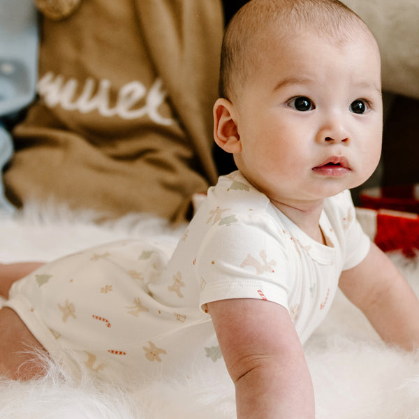 Comfy Bodysuit Short Sleeve - Jingle Bells