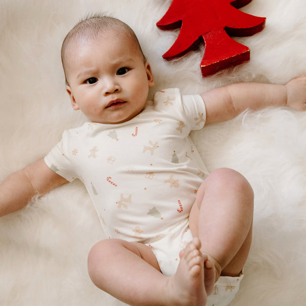 Comfy Bodysuit Short Sleeve - Jingle Bells