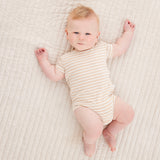 Comfy Bodysuit Short Sleeve - Neutral Stripe