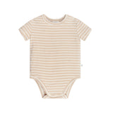 Comfy Bodysuit Short Sleeve - Neutral Stripe