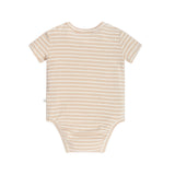 Comfy Bodysuit Short Sleeve - Neutral Stripe