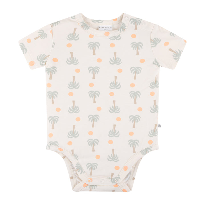 Comfy Bodysuit Short Sleeve - Palm Sunset
