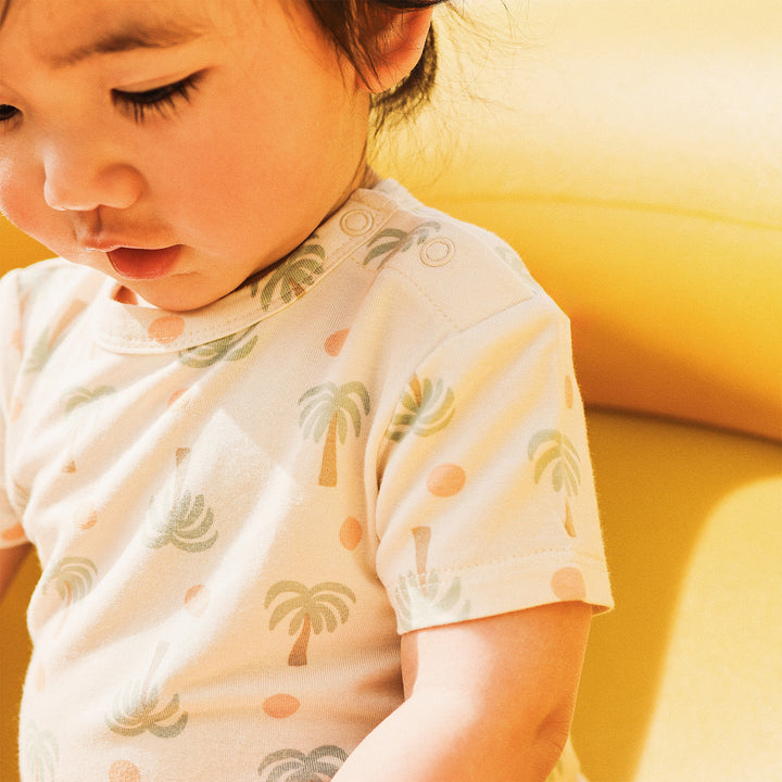 Comfy Bodysuit Short Sleeve - Palm Sunset