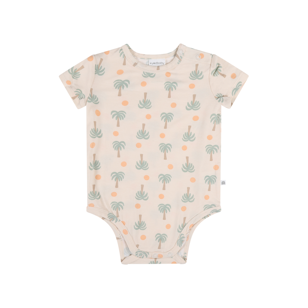 Comfy Short Sleeve Bodysuit - Palm Sunset