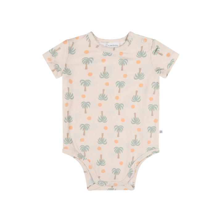 Comfy Short Sleeve Bodysuit - Palm Sunset
