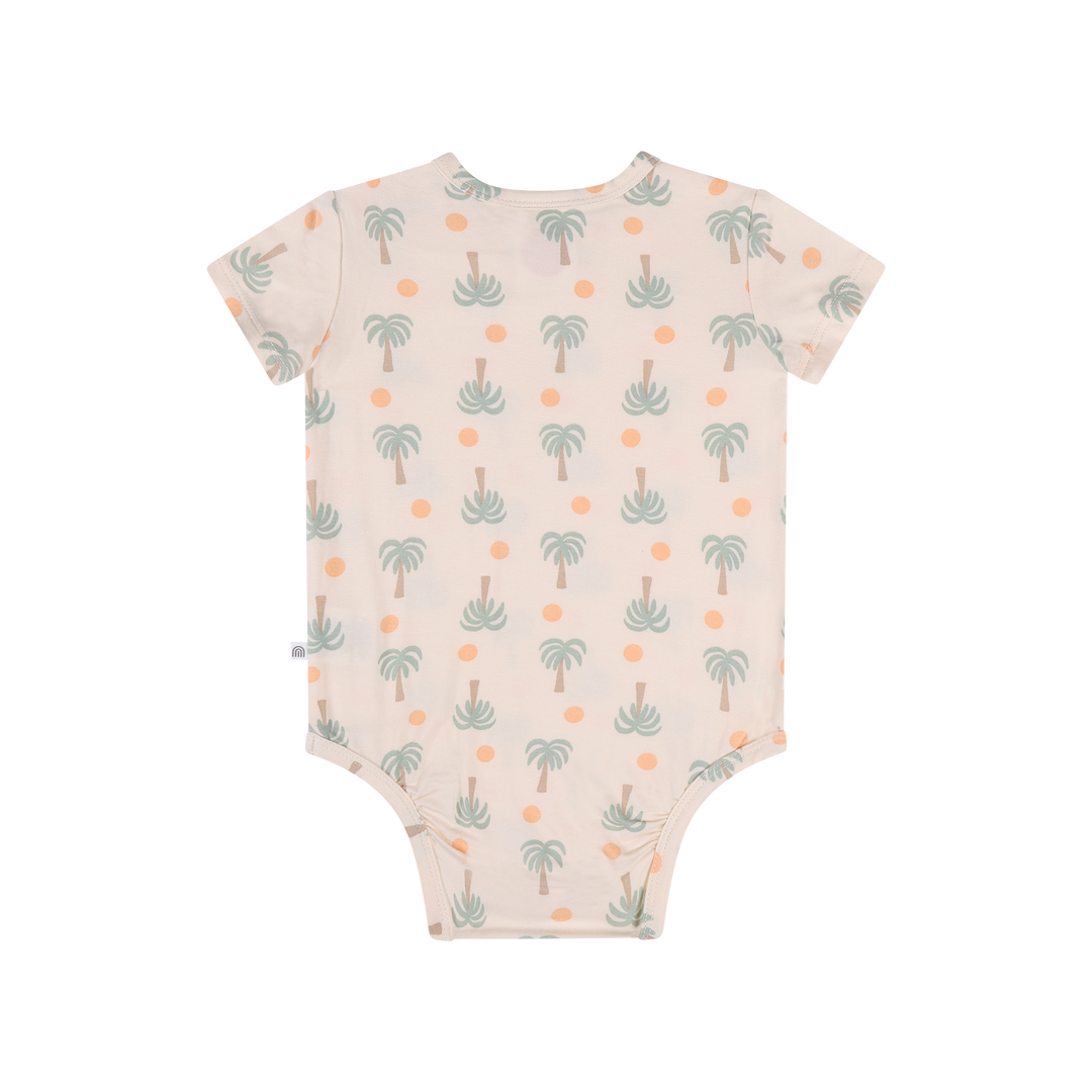 Comfy Short Sleeve Bodysuit - Palm Sunset