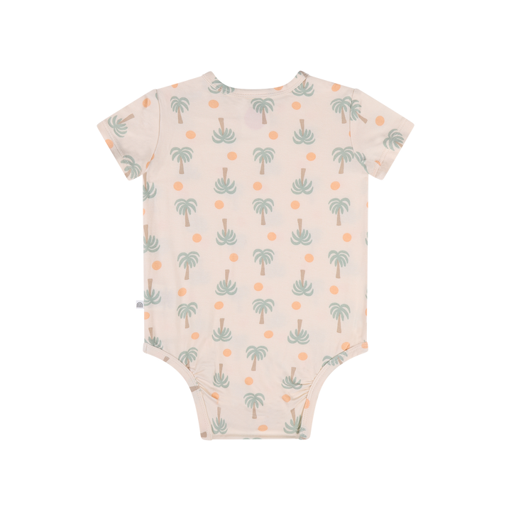 Comfy Short Sleeve Bodysuit - Palm Sunset