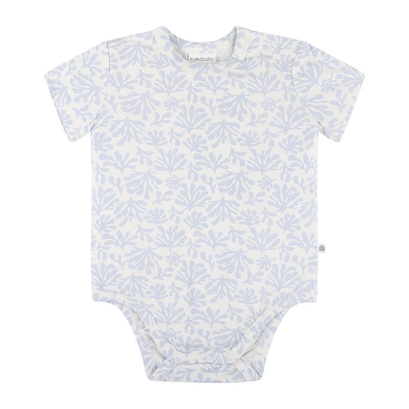 Comfy Bodysuit Short Sleeve - Sky Coral