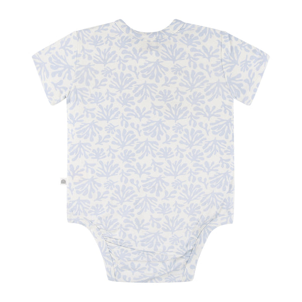 Comfy Bodysuit Short Sleeve - Sky Coral
