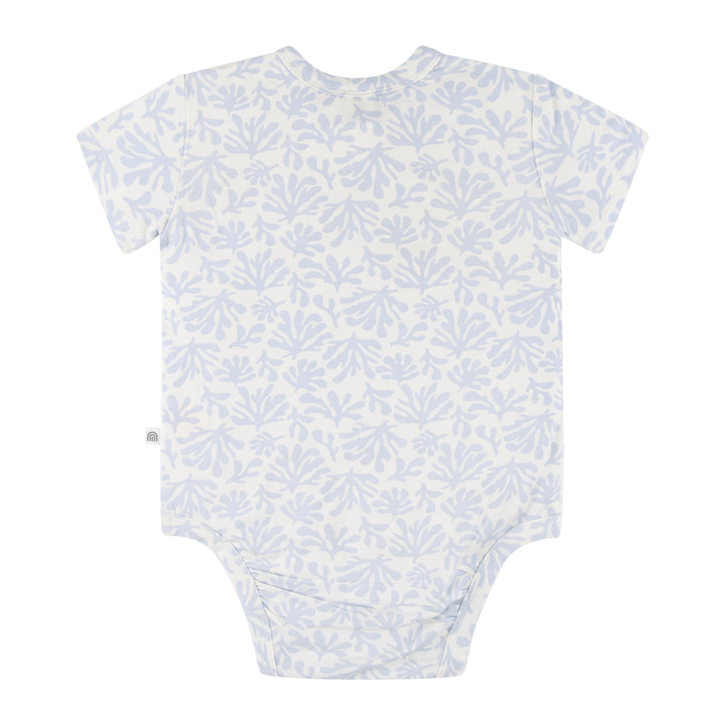 Comfy Bodysuit Short Sleeve - Sky Coral