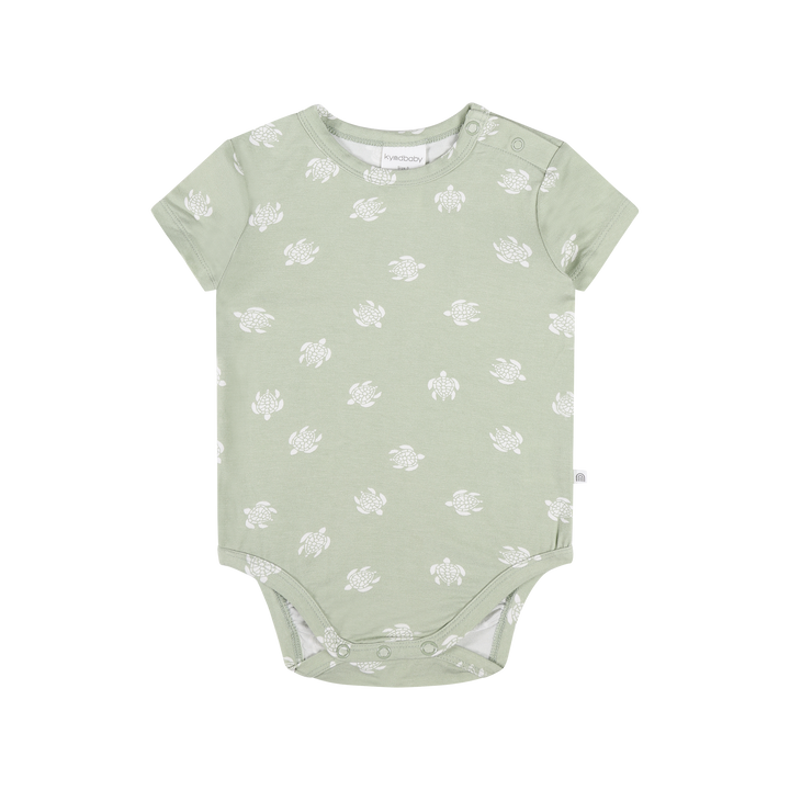 Comfy Short Sleeve Bodysuit - Turtle