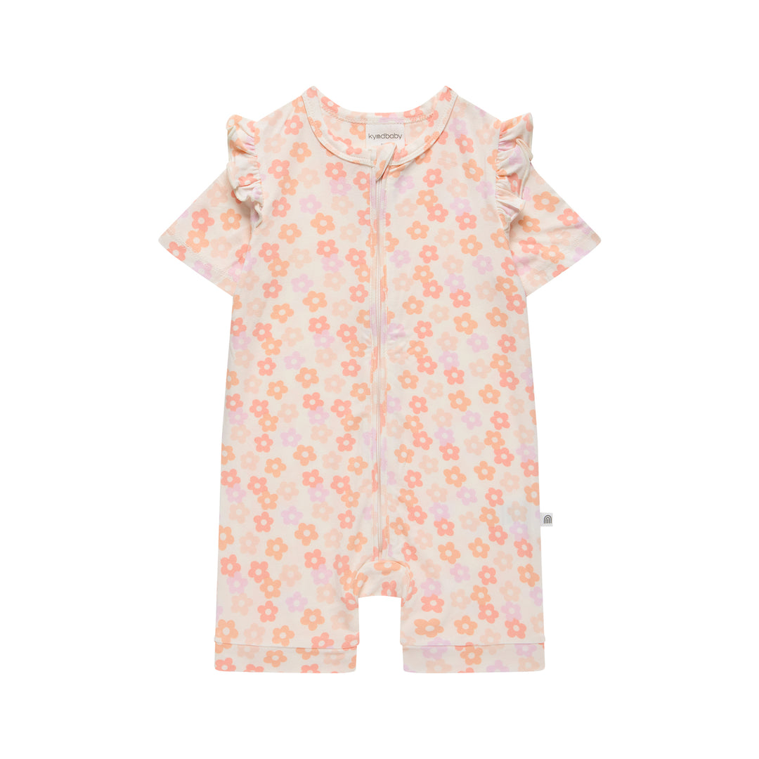 Frill Short Sleeve Onesie - Blooms