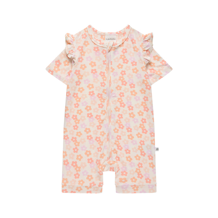 Frill Short Sleeve Onesie - Blooms