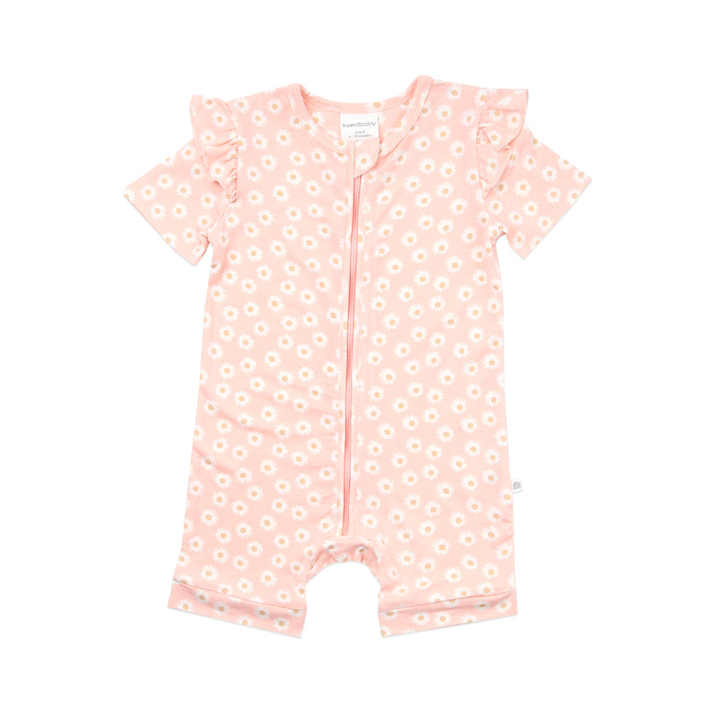 Day or Night Short Sleeve Frill Onesie - Daisy Charm