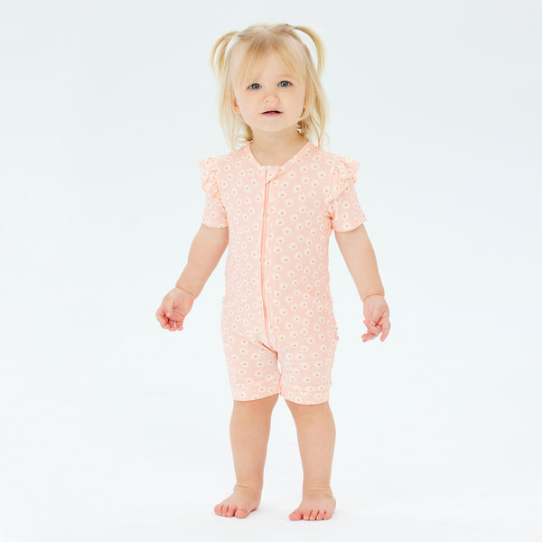 Day or Night Short Sleeve Frill Onesie - Daisy Charm