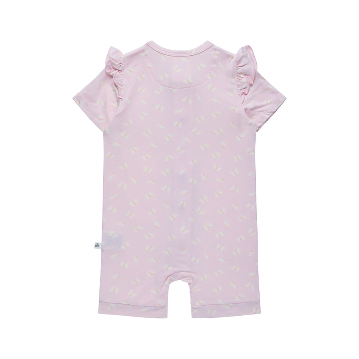 Frill Short Sleeve Onesie - Lilac Flutter