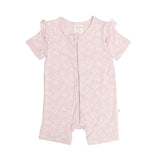 Day or Night Short Sleeve Frill Onesie - Orchid Bloom