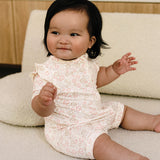 Day Or Night Short Sleeve Frill Onesie - Spring Blossom