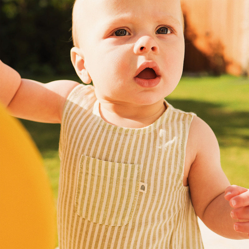 Sleeveless Woven Romper - Sage